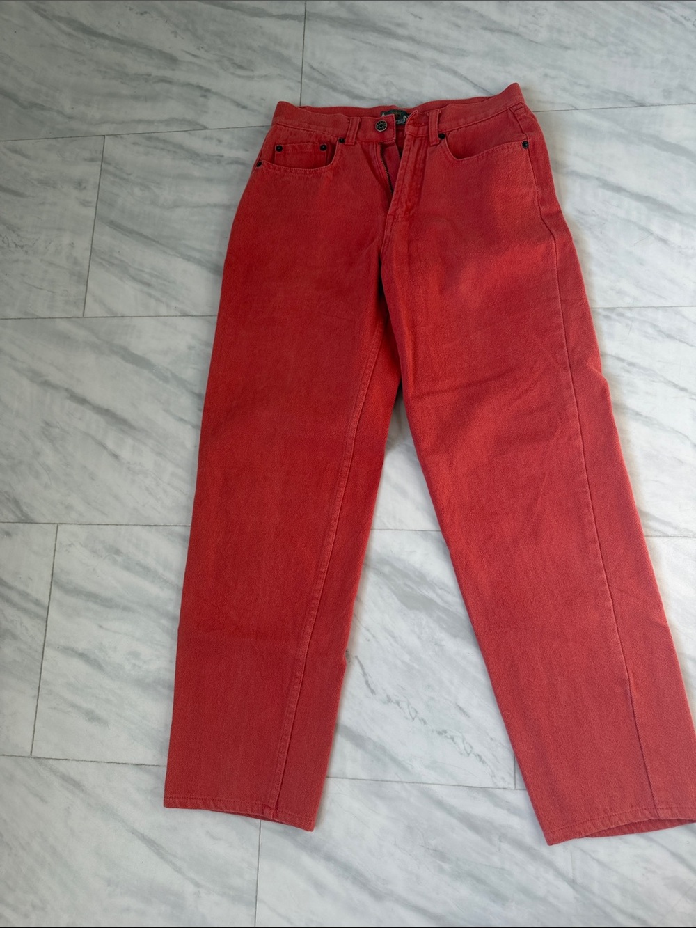 The Limited Red Straight Leg Jeans